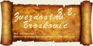 Zvezdoslav Brošković vizit kartica